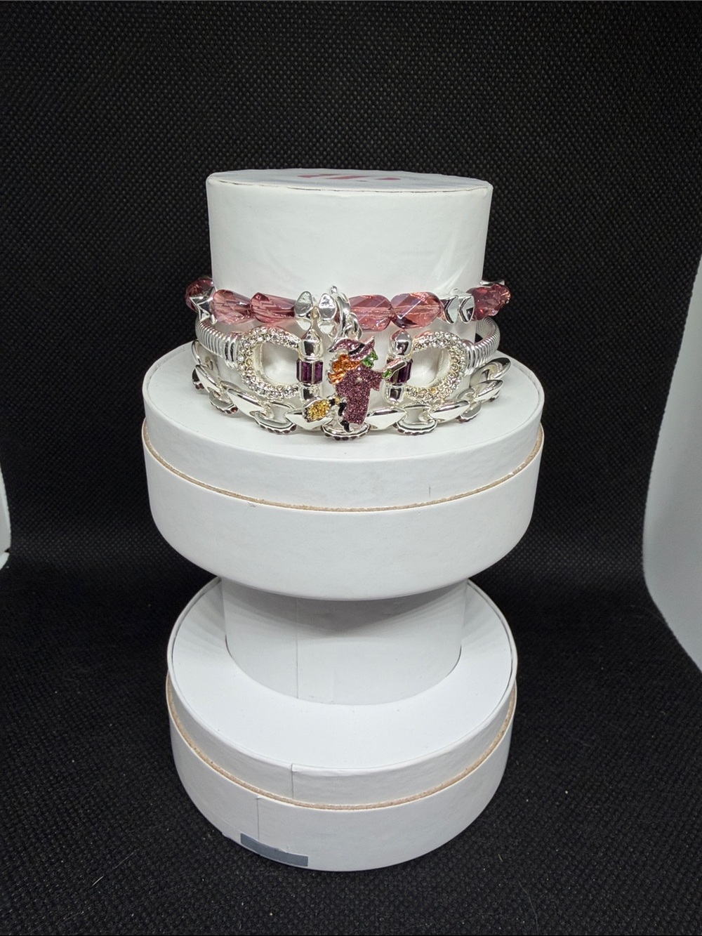 Pink and Silver with Witches Charm: Halloween Stack 25